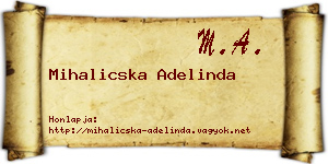 Mihalicska Adelinda névjegykártya